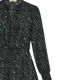 Georgia Green Zebra and Star Print Shirred Midi Dress